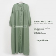 Elmira-027 Basic Dress Linen Crinkle Two Tone